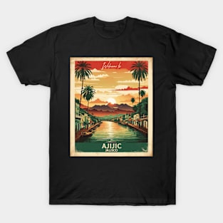 Ajijic Mexico Sunset Tourism Travel Vintage Poster T-Shirt